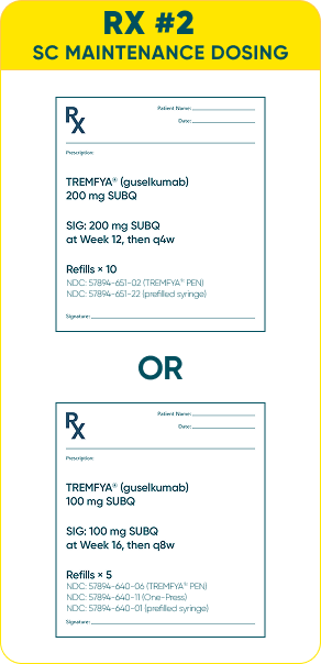 RX for TREMFYA® 200 mg SUBQ or TREMFYA® 100 mg SUBQ