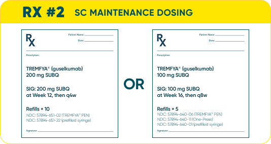 RX for TREMFYA® 200 mg SUBQ or TREMFYA® 100 mg SUBQ