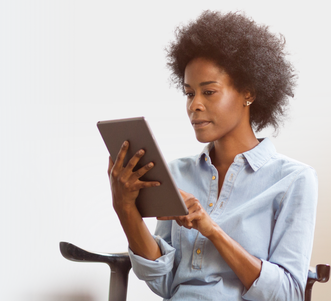 Woman on a tablet