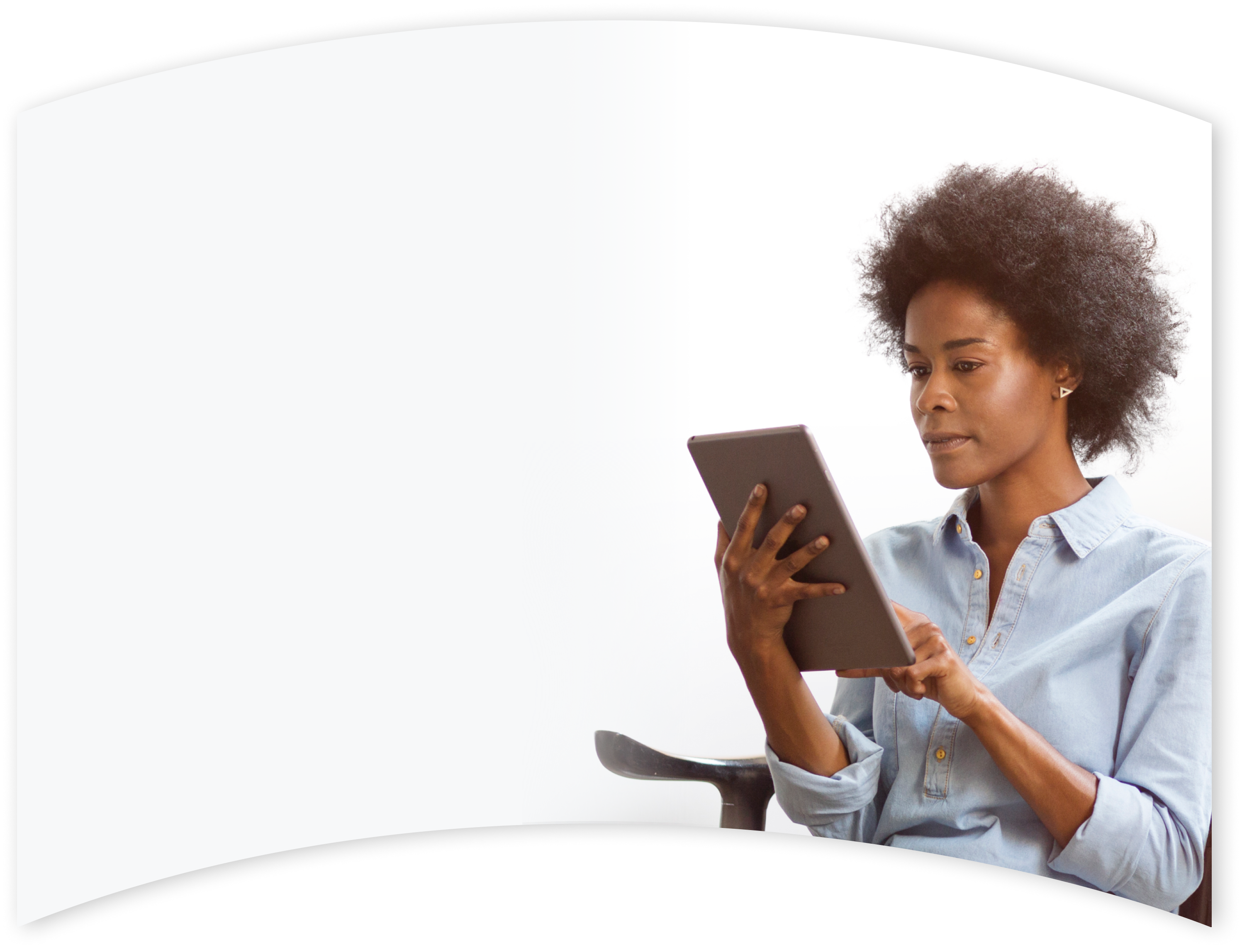 Woman on a tablet