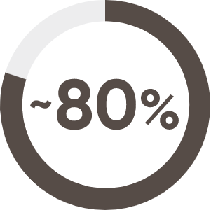About 80% icon
