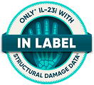 Only* IL-23i with structural damage data in label