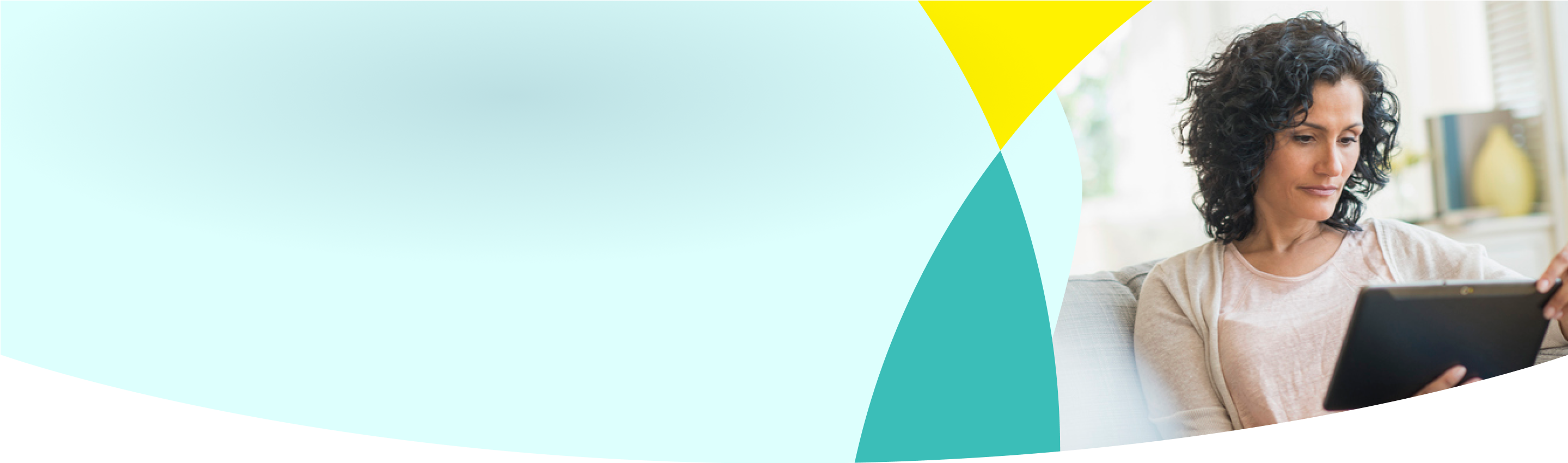 Adult woman on tablet