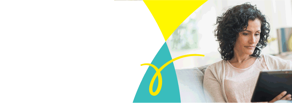 Adult woman on tablet