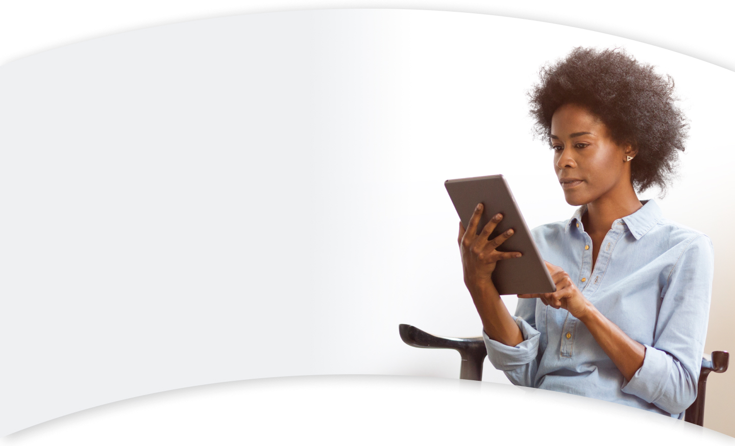 Woman on a tablet